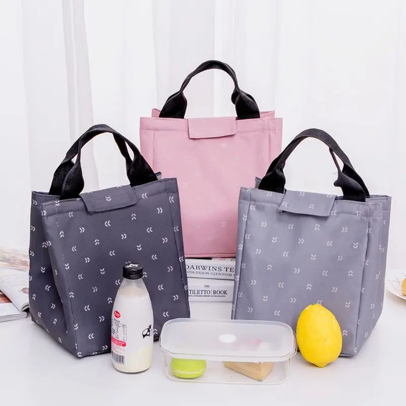 1 шт., женская сумка-тоут с листом, сумка для обеда, переносная сумка-холодильник, сумка для пикника, ланчбокс для студентов, Детская сумка для обеда