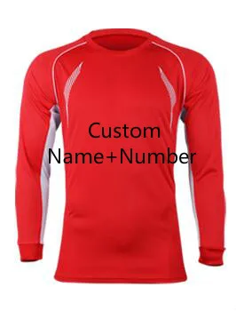 Профессиональная Мужская игровая футболка с длинным рукавом, полный комплект, Спортивная дышащая Футбольная форма, футбольные майки - Цвет: CT RD