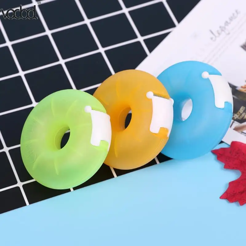 

Portable Donut Tape Dispenser Desktop Invisible Tape Cutter Holder Stand Cutter Storage Box School Office Supplies random color