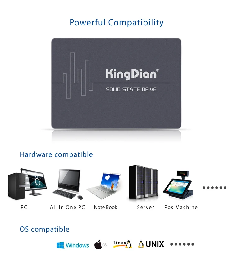 KingDian внутренний SSD 120GB 240GB SATAIII 2,5 дюймовый жесткий диск для ПК