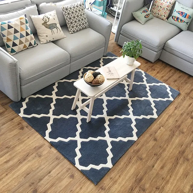 Buy Modern style geometric gray carpet , living room