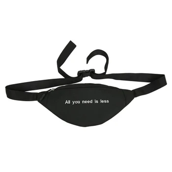 

Letter Print Crossbody Pouch Waist Bag Women Man Fanny Pack Canvas Casual Portable Chest Fashion Hip Hop Travel #137