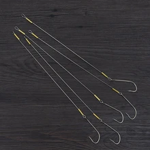 YINGTOUMAN 5 упак./лот 25/27 см толщиной/тонкой Стальная проволока рыболовную леску большой крюк(5 шт.)] Sharp без ржавчины рыболовные снасти