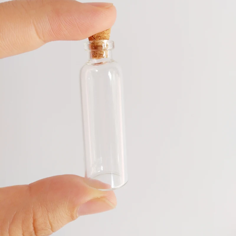 

50pcs/lot 5ml 16*50mm Clear glass vials with cork Transparent Small caliber wish glass bottle Essential oil bottle Home crafts