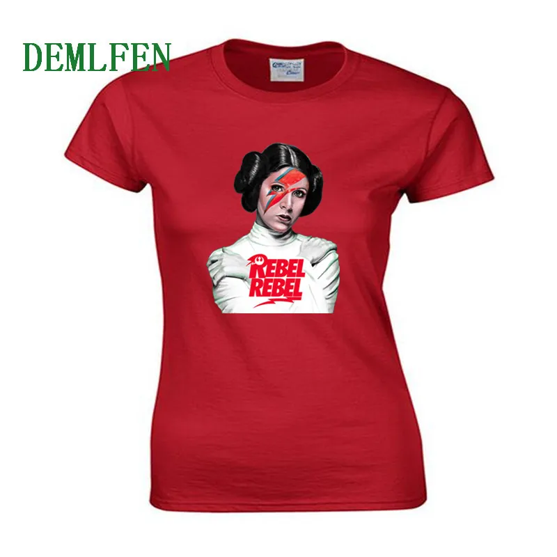 

Princess Leia T-shirt Star Wars Funny Summer Women Short Sleeve O-neck Cotton T Shirt Casual Girl Hip Hop Tops Tees