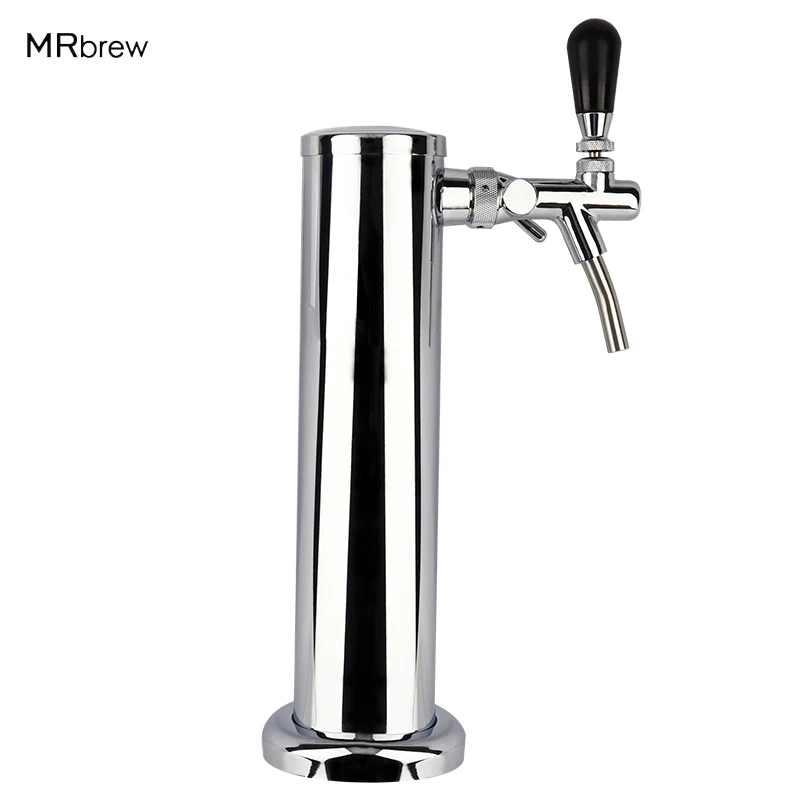 Chrome Plated Single Adjustable Faucet Draft Beer Tower Single Tap