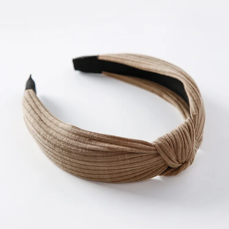 MENGJIQIAO 2019 одноцветное Цвета крест вязанный головной убор Hairbands для Для женщин леди лук ободок для волос аксессуары головной убор-лента для