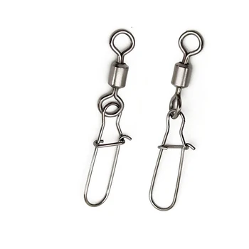 

20pcs Fishing Rolling Swivel 1#-14# Nice Snap stainless steel Accessories Connector Link fishing snap Rolling swivels 2022