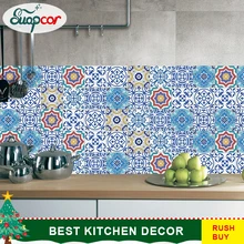 

Kitchen Oilproof Tile Stickers Removable PVC Self Adhesive Wallpaper Waterproof Tiles Bathroom Wall Stickers for Living Room