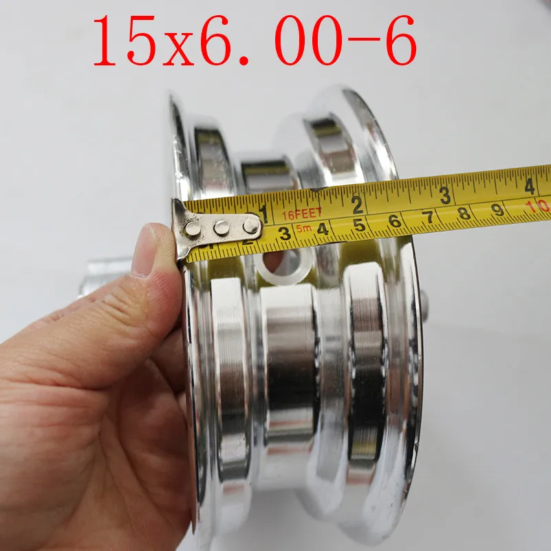 Размер 15x6. 00-6 прямые ребра газон& Сад шины колеса 15X6-6 дюймов 168CC картинг мотоцикл обод колеса с бескамерной шиной