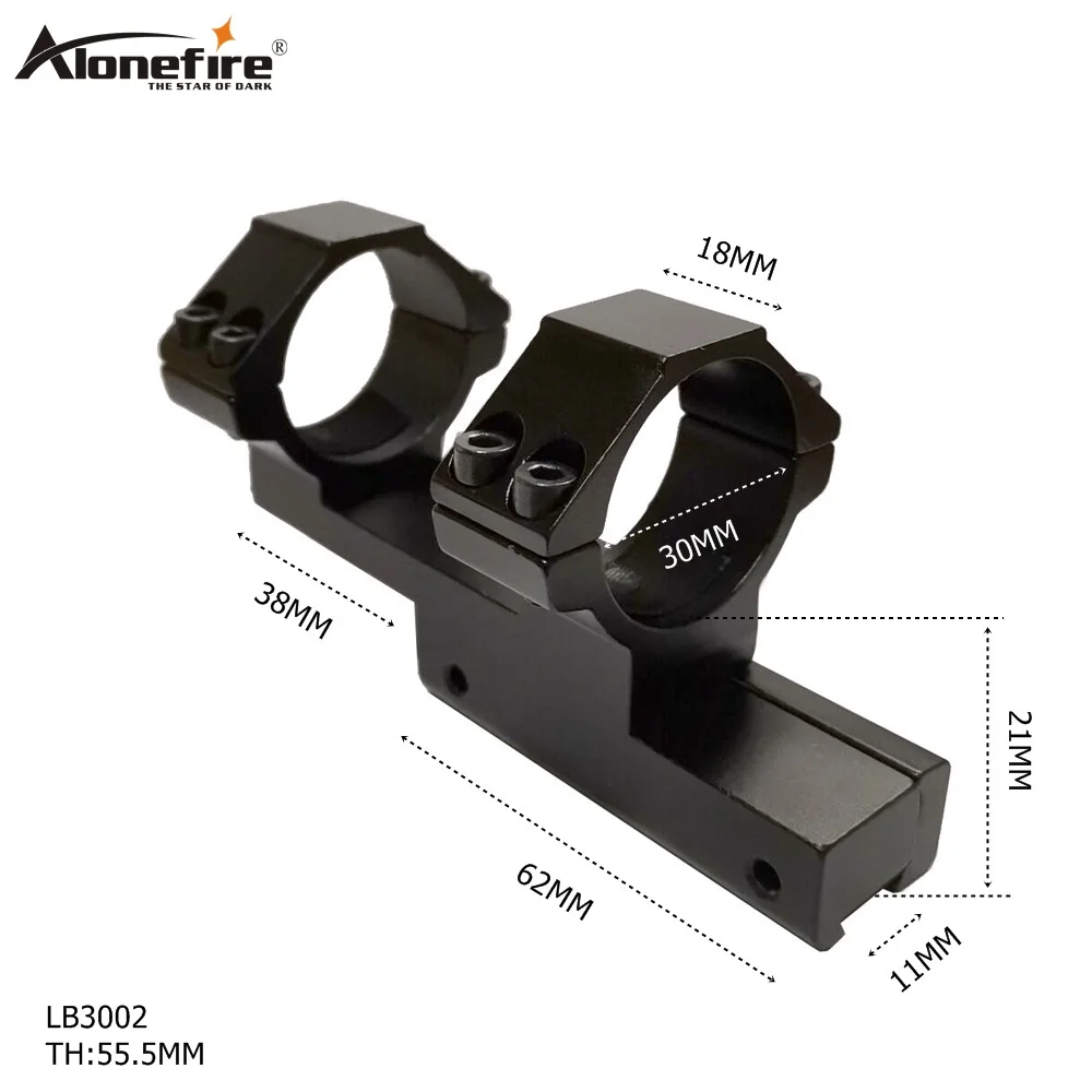 AloneFire LB3002 телескопическое кольцо с двумя кольцами 30 мм Пикатинни для фонарика