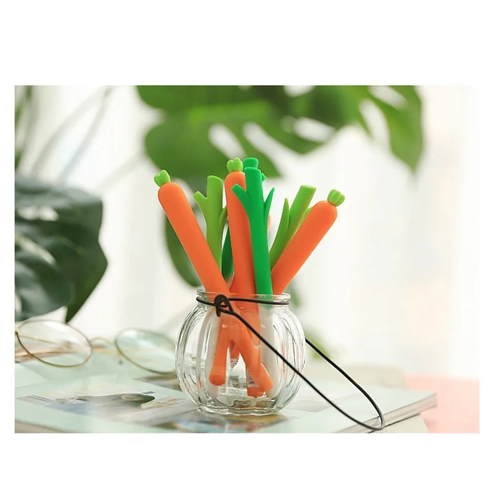 

BP1 Pack Black Cute korean Stationery items Personalized Gel Student Carrot Model WJ-ZXB4 kawaii accessories craft supplies