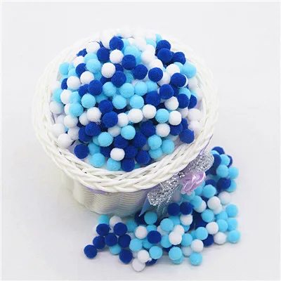 Мини Помпон 8 мм Pom Poms Ponpon многоцветные Pompony ремесла поставки DIY для детской игрушки швейные украшения для дома и свадьбы 20 г - Цвет: 071628 20g