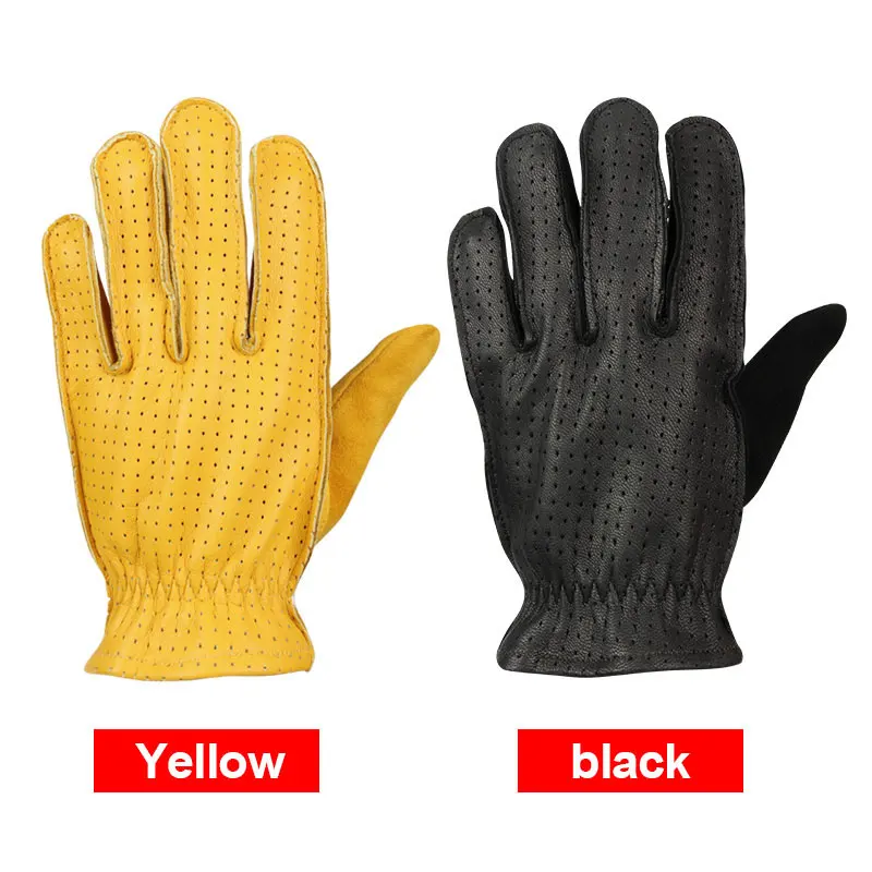 OZERO Motorcycle Gloves Summer Leather Genuine Goatskin Motocross Motorbike Biker Racing Riding Motor Moto Gloves Men Women 5018