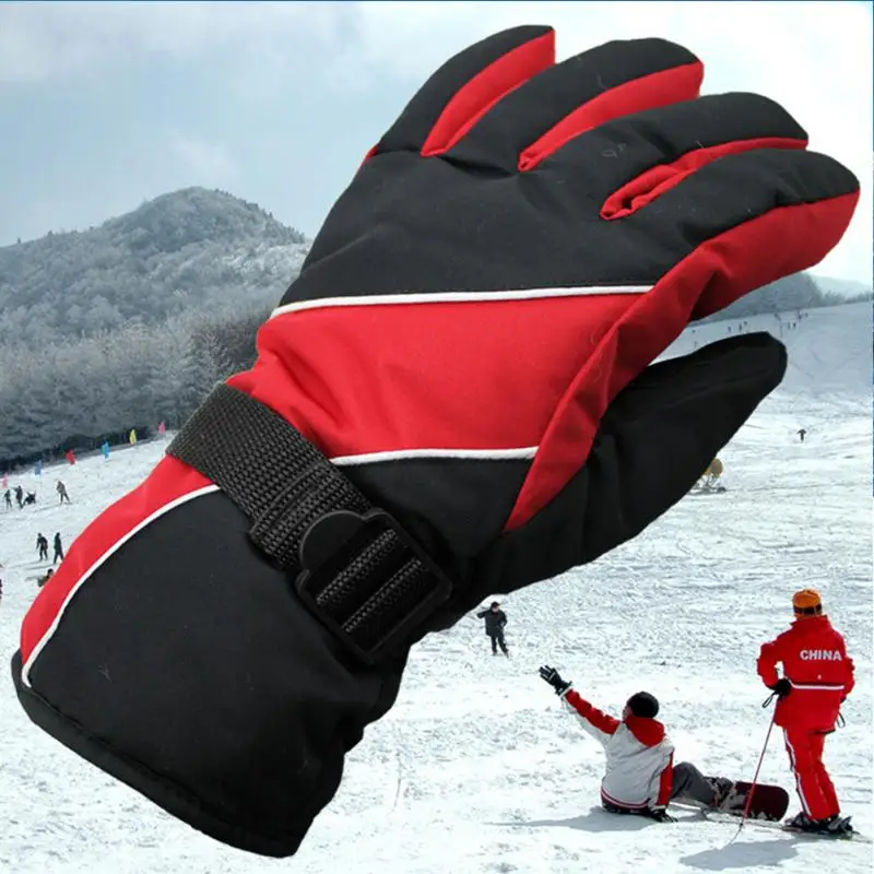 

Men Women Windproof waterproof Warm Cycling Ski Snow Snowmobile snowboard Full Finger Skiing Gloves