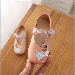 Обувь для девочек принцесса из искусственной кожи детская обувь для танцев со стразами на плоской подошве Тонкие Туфли Дети День рождения