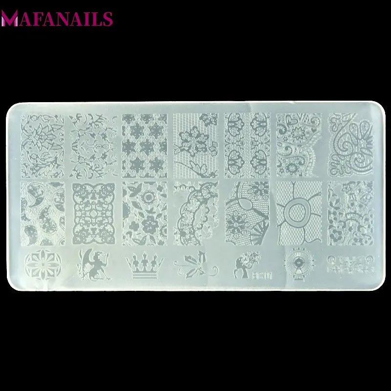 

10 Designs Plastic Stamping Plate -1PCS/Lot BC Series Flower Lace Image Template Nail Art Image Stamping Polish Print Plate BC10