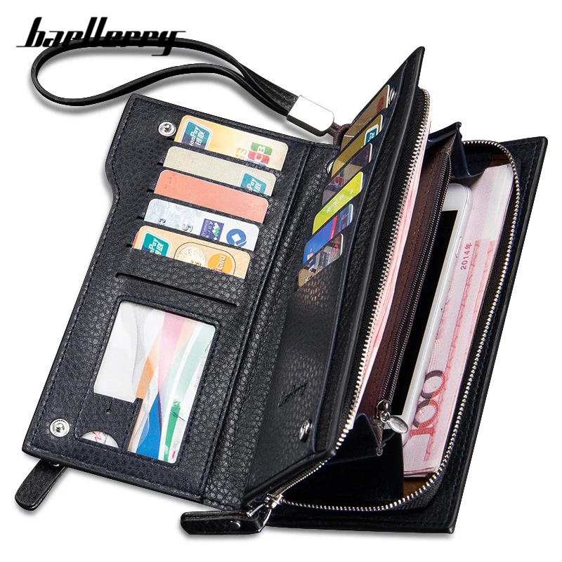 Brand Solid Men Clutch Wallets Zipper PU Leather Long Wallet Pone Coin Pocket Male Purse Casual Money Bag High-Capacity Purses Brand Solid Men Clutch Wallets Zipper PU Leather Long Wallet Pone Coin Pocket Male Purse Casual Money Bag High-Capacity Purses