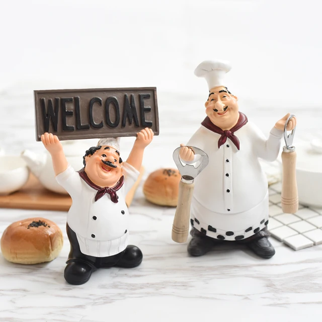 1pc Home Decor American Style Resin Chef Figurine Creative Cook 1pc Home Decor American Style Resin Chef Figurine Creative Cook Kitchen Decoration Accessories Crafts Christmas