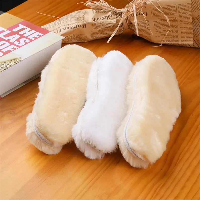 

Thick & Warm 1 Pair Women's Winter Fur Insoles Height Increase Unisex Thermal Snow Boots Insoles Soft & Warm Shoes Inserts