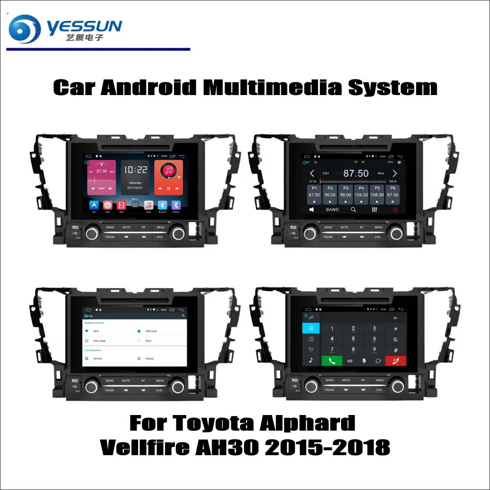 

For Toyota Alphard Vellfire AH30 2015-2018 Car Radio CD DVD Player GPS Navigation Android System HD 9" Screen Multimedia