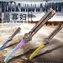 Cs go красочный тренировочный Металлический Гребень с бабочкой, нож для тренировок, Складной нож 440C, тактический карманный нож, EDC Мультитул