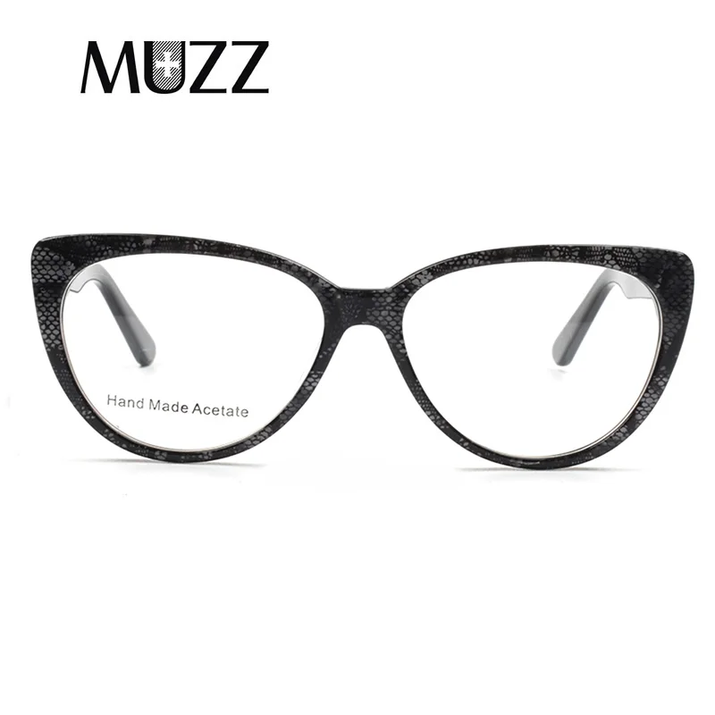 MUZZ Для женщин Кошачий глаз очки кадр рисунок под змеиную кожу брендовые дизайнерские оправы очки для близоруких высокое качество Для