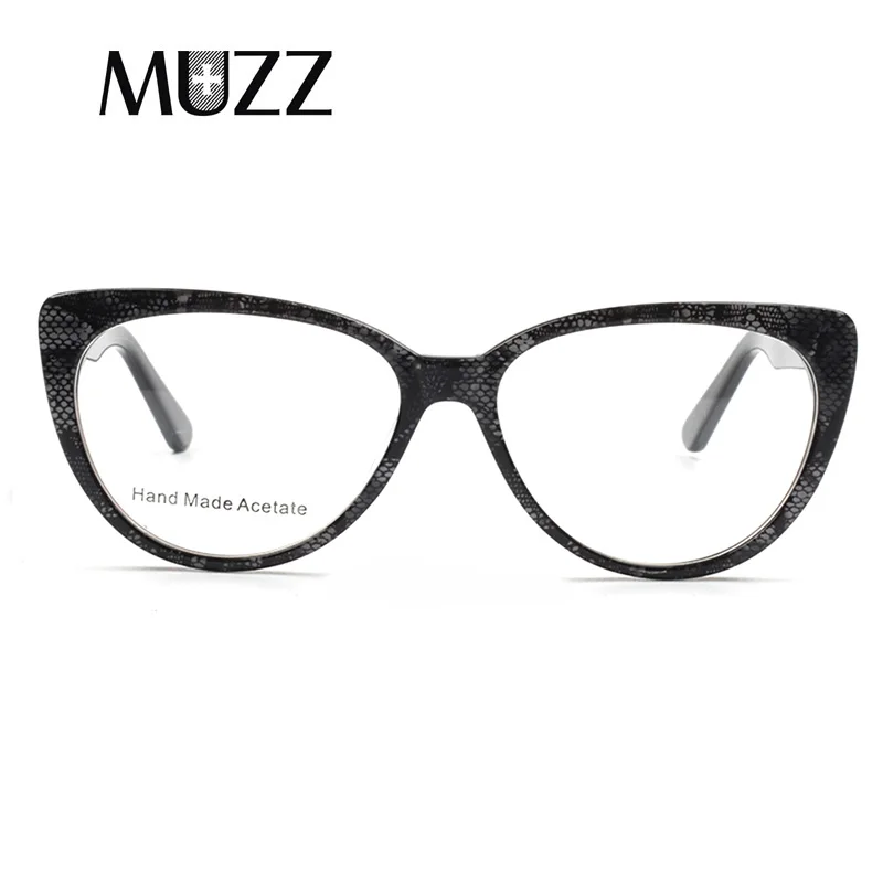 

MUZZ Women Cat's Eye Glasses Frame snake skin pattern Brand Designer Frames Myopia Optical Frames High quality Women Eyeglasses