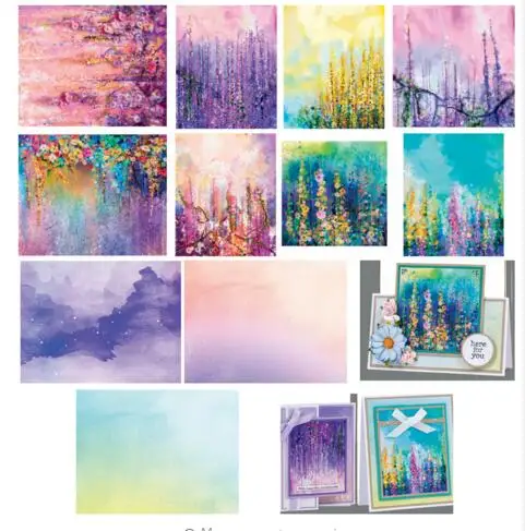 

14pcs 15x20cm Single-side watercolor creative papercraft art paper handmade scrapbooking kit set books C117