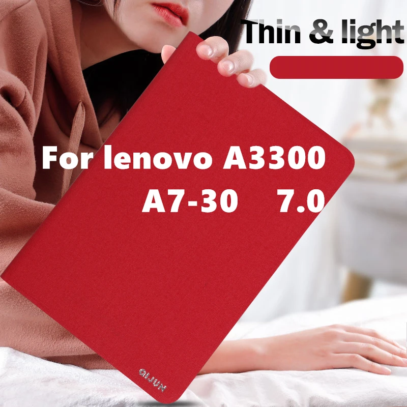 

Case Cover for Lenovo A3300 Tab A7-30 Protective Protector Ultra Slim Stand Flip -H a7-30 A7 30 PU Protector Sleeve Cases 7 inch
