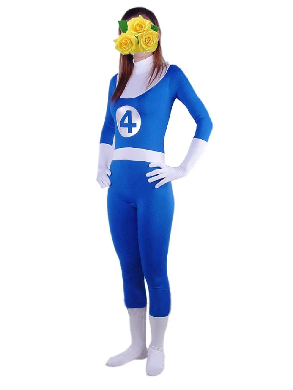 Spandex Lycra Fantastic Four Zentai Halloween Costume Free Shipping
