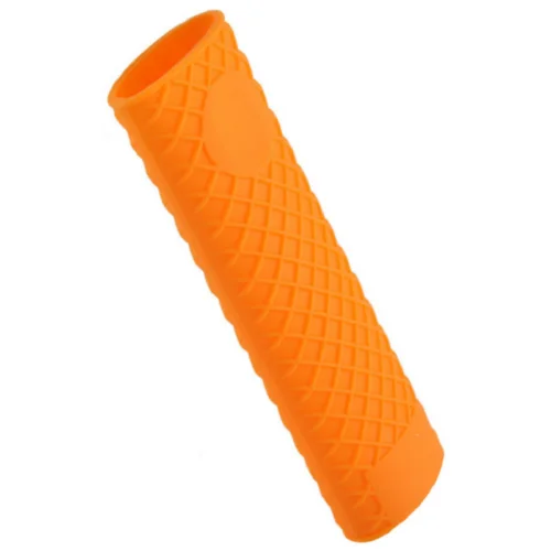 Держатель для кастрюли, рукав, нескользящая крышка, ручка, запчасти для кухонной посуды, уникальные кухонные силиконовые ручки для кастрюли - Цвет: orange