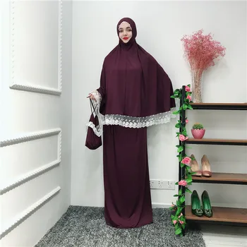 

Ramadan Lace Abaya Arabic Islamic Eid Muslim Dress Women Hijab Dress Caftan Marocain Robe Dubai Kaftan Moroccan Tesettur Elbise
