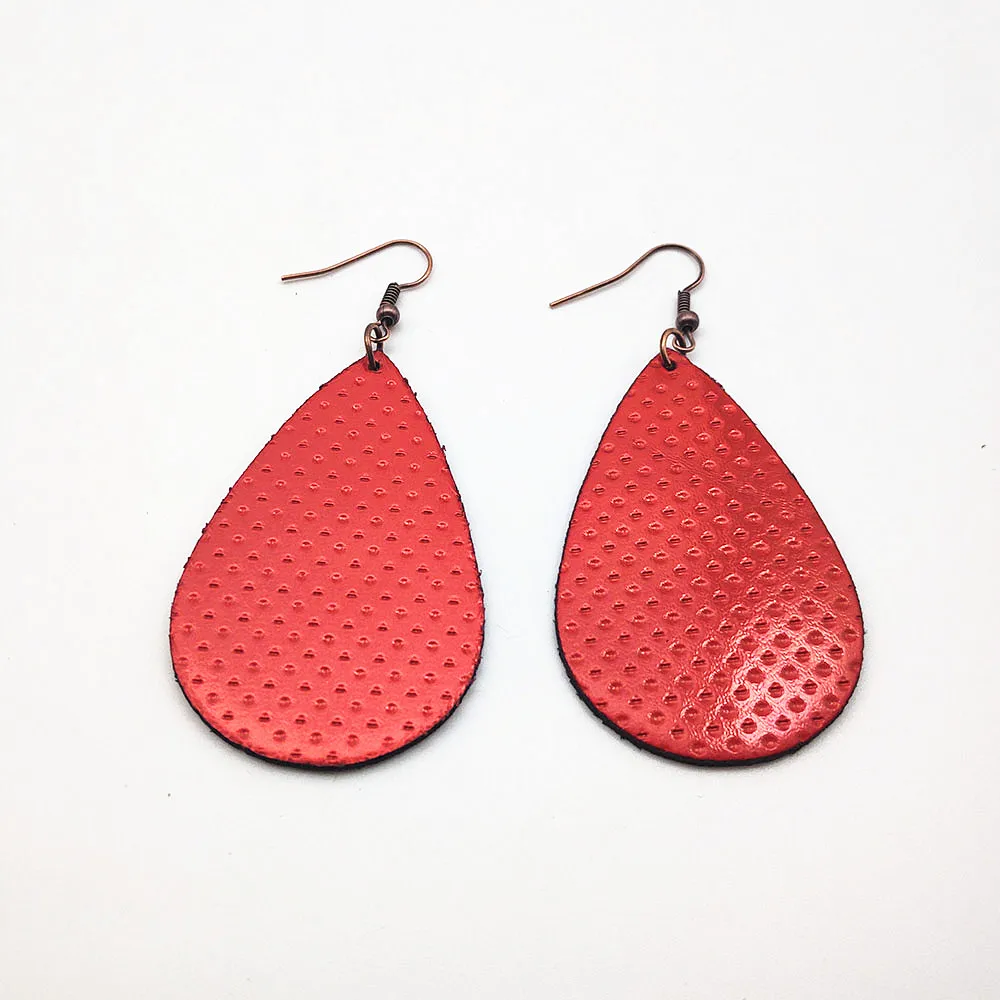 

Fashion Vintage Earrings Red PU Drop Earrings Simple Leather Earrings for women Wedding Jewelry Earrings 2019 P7