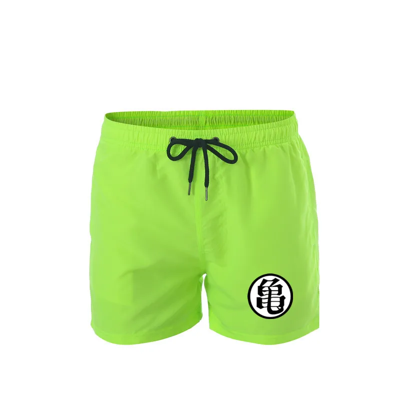 Dragon Ball пляжные шорты мужские шорты быстросохнущие шорты для плавания с принтом летние шорты с эластичной резинкой на талии мужские купальники - Цвет: Fluorescent Green