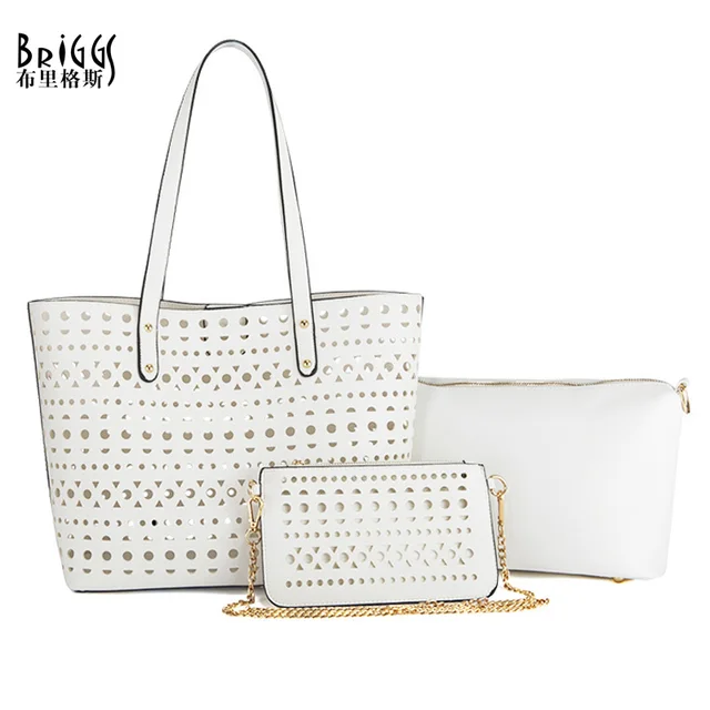 Briggs Brand 3 Bags Per Set Women Hollow Out Handbags Designer High Briggs Brand 3 Bags Per Set Women Hollow Out Handbags Designer High Quality Tote Bag Messenger