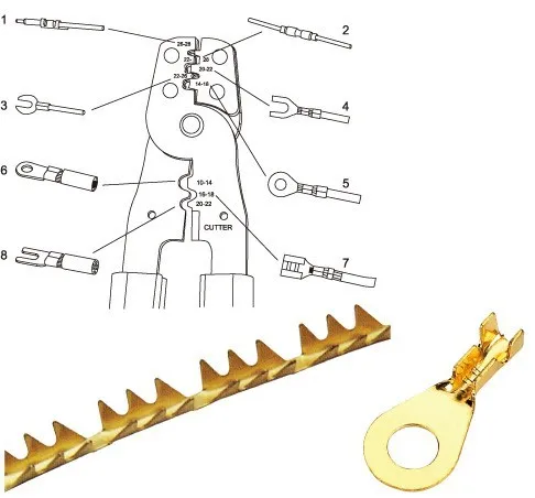 Tools Hands Hs-202B Japanese Style Crimping Pliers Terminals Crimping Tool D5C7