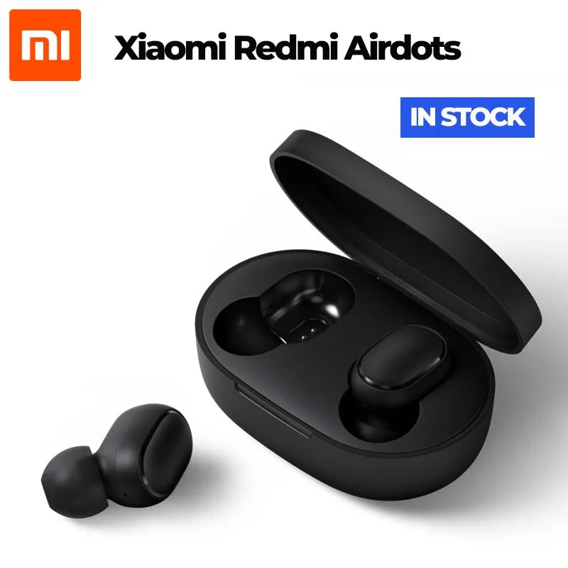 Xiaomi Redmi AirDots, беспроводные наушники с Bluetooth 5,0 и зарядкой, наушники-вкладыши, стерео басы, наушники с микрофоном, наушники с громкой связью