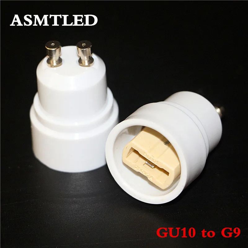 

ASMTLED GU10 To G9 Base LED Lamp Holder Converter bulb Base Adapter Conversion Lights Socket Change Fireproof Shell