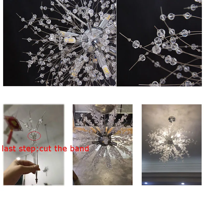 Creative Pendant Light Modrn Lamp Suspension Luminaire Lights  AC110-240v Hanging Bar Dining Restaurant Dandelion Pendant Lights(30)