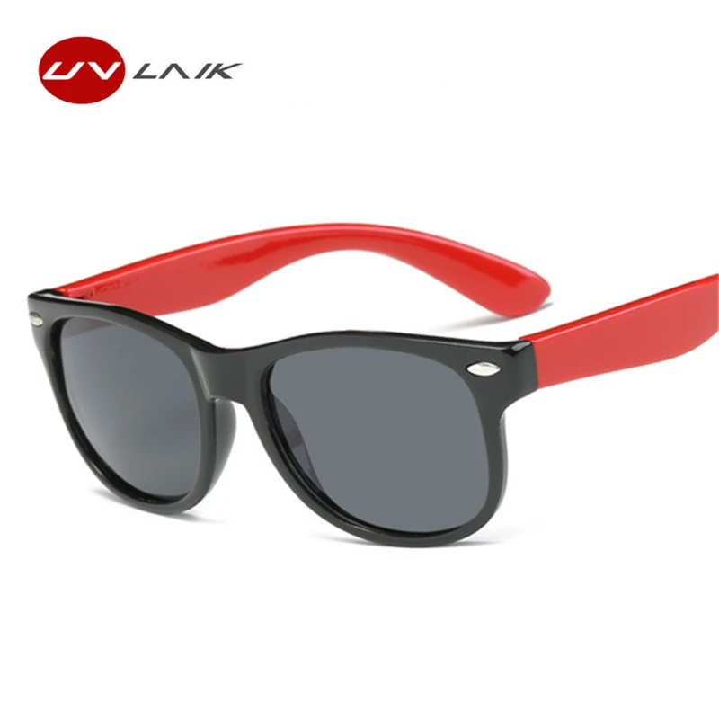 UVLAIK, Детские поляризационные солнцезащитные очки для мальчиков и девочек, ультрамягкие силиконовые очки, модные детские защитные солнцезащитные очки UV400