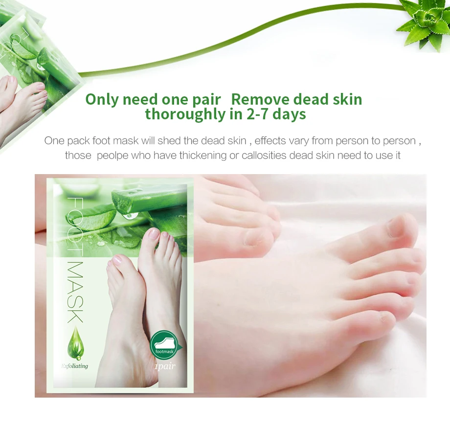 EFERO 2 пары = 4 шт. маска для ног для удаления омертвевшей кожи Алоэ эссенция отшелушивающая маска для ног крем-маска для ног носки для педикюра
