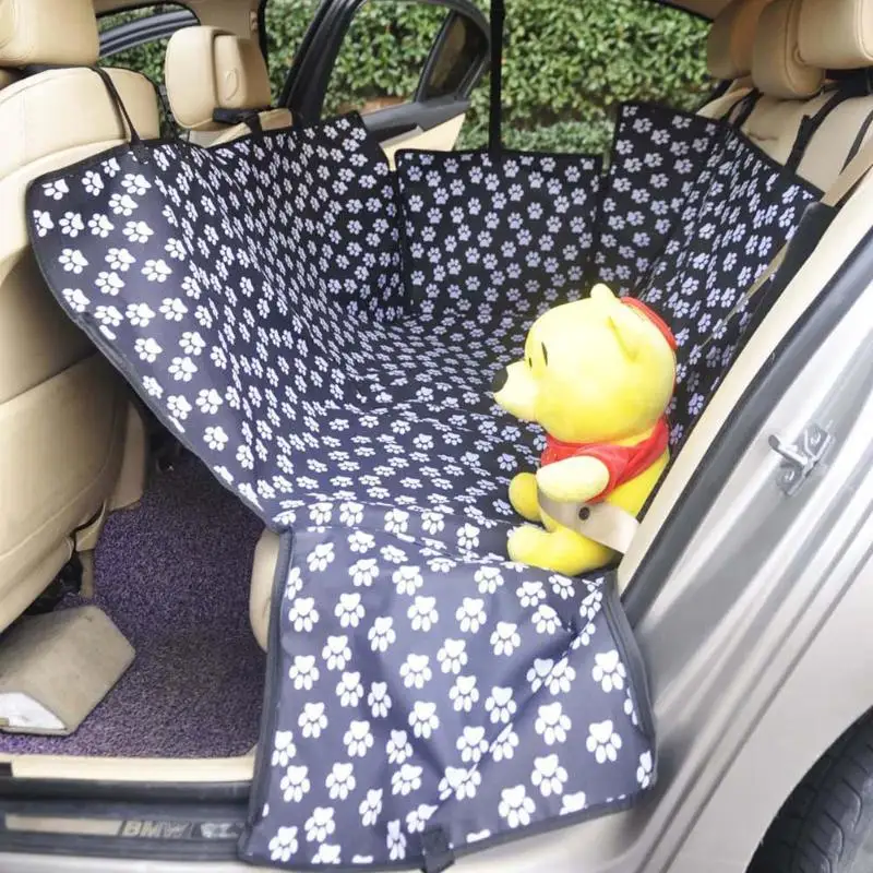 

Footprints Pattern Dog Carrier Waterproof Rear Back Dogs Car Seat Cushion for Outdoor Dogs Cats Car Seat Mat Pet Products