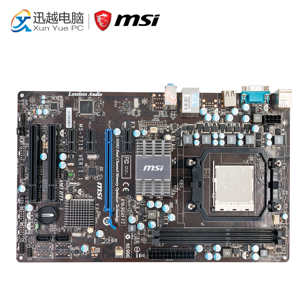 

MSI 870-SG45 V2 Desktop Motherboard 770 Socket AM3 DDR3 8G STAT2 USB2.0 ATX