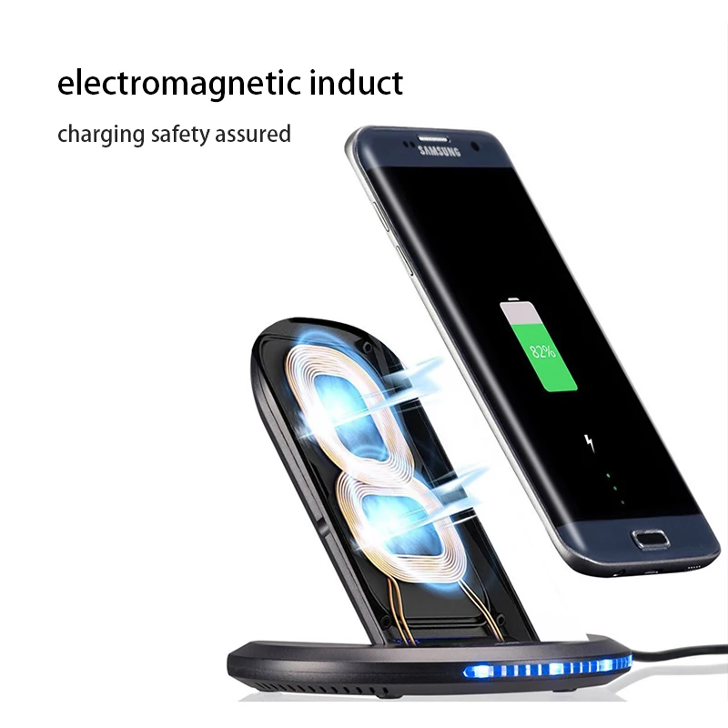 PORTEFEUILLE Qi Wireless Charger 10W Stand Dock Pad For Samung Galaxy S9 S8 S7 S6Edge S10 Note 8 9 7 5 Fast For Huawei Induction (25)