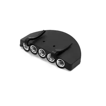 

uxcell Black Plastic 5 White LED Bulbs ON-Off Type Clip On Outdoor Cap Hat Light
