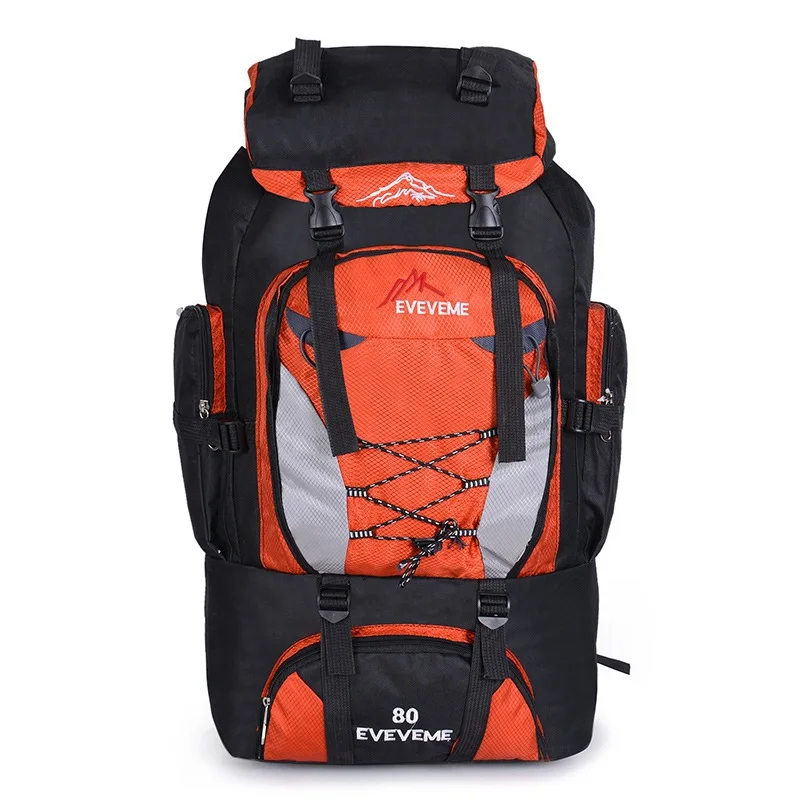 Ездовая сумка рюкзак мужской открытый дорожная сумка большой емкости водонепроницаемый Альпинистский мешок прилив Студенческая сумка Женский Повседневный Рюкзак - Цвет: Оранжевый