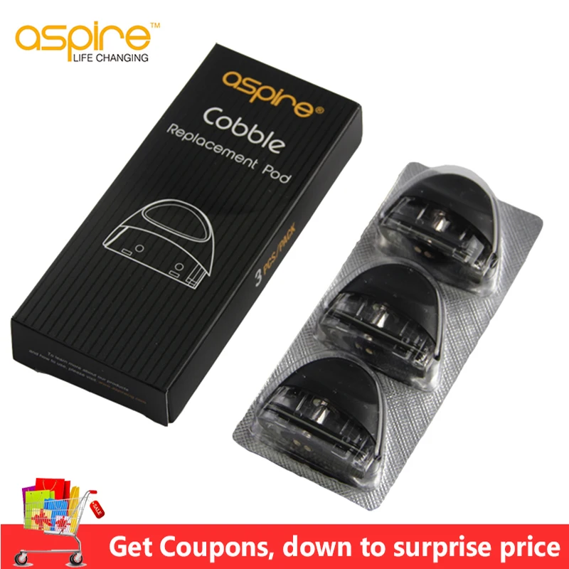 

6/3Pcs Aspire Cobble Pod 1.8ml Capacity 1.4ohm Nichrome Coil Vape Pod System Cartridge Electronic Cigarette vs Aspire AVP Pod