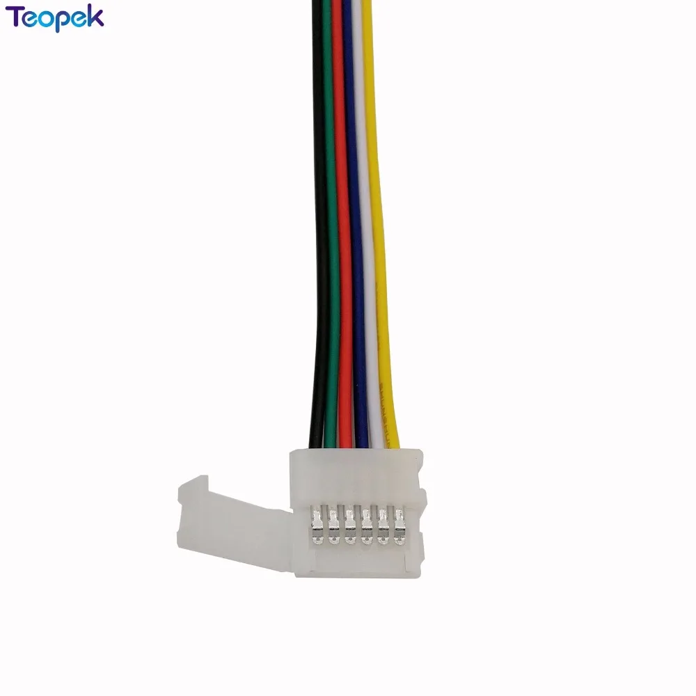 10 шт. 6pin RGB CCT светодиодный разъем 6 pin 12 мм ширина пайки адаптер для + светодиодные