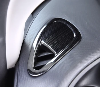 

lsrtw2017 stainless steel car dashboard vent trims for smart fortwo forfour 2014 2015 2016 2017 2018 2019